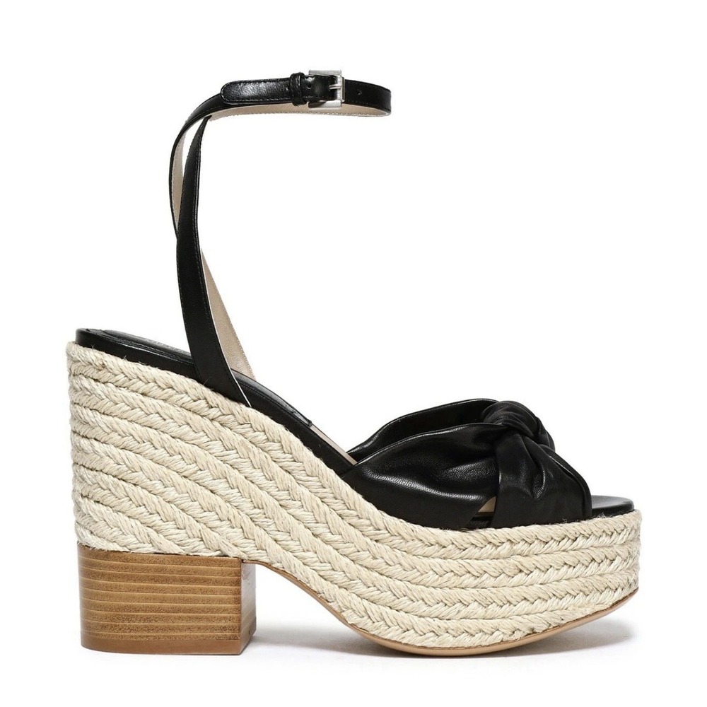 Michael Kors Collection Silvana Runway platform sandal in black leather Size 8 - Picture 3 of 16